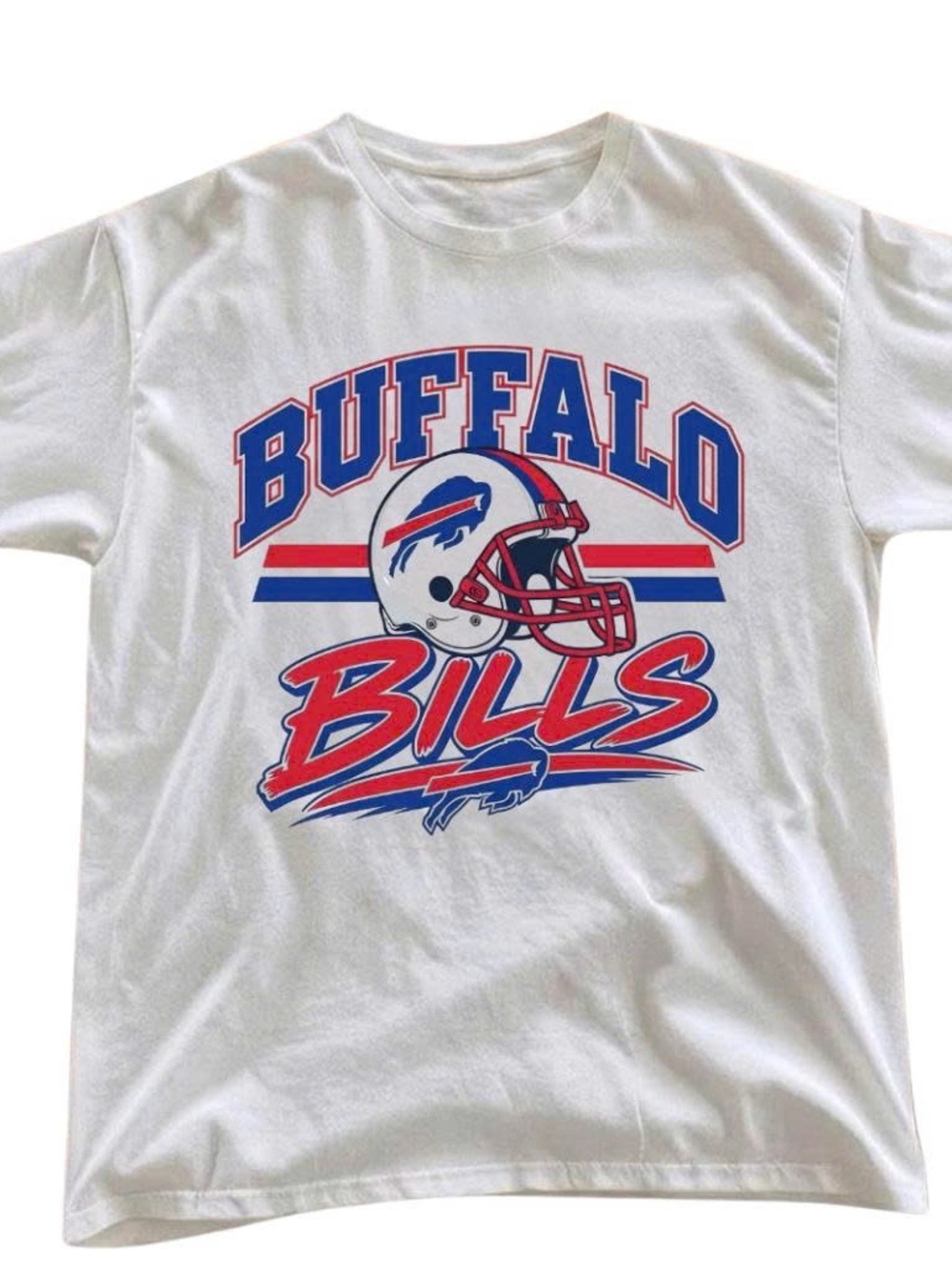 Gildan White Buffalo Bills Football Graphic Tee
